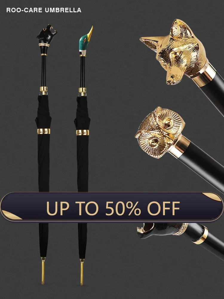 Golf Umbrella Large - ร่มด้ามยาวขนาดใหญ่ หัวร่มสีเงินลายหัวกะโหลก ร่มกันแดดดีไซน์สร้างสรรค์ ทนลม สไตล์ญี่ปุ่น ร่มคู่